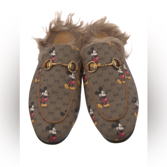 NWT GUCCI X DISNEY Princeton Lambswool Mules - Picture 3 of 16